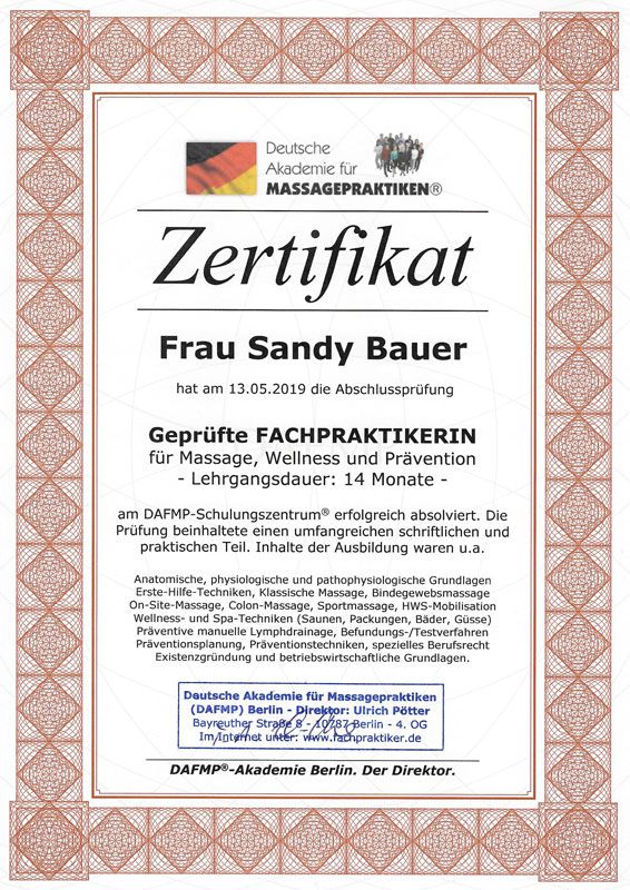 Geprüfte Fachpraktikerin