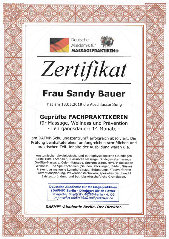 Geprüfte Fachpraktikerin